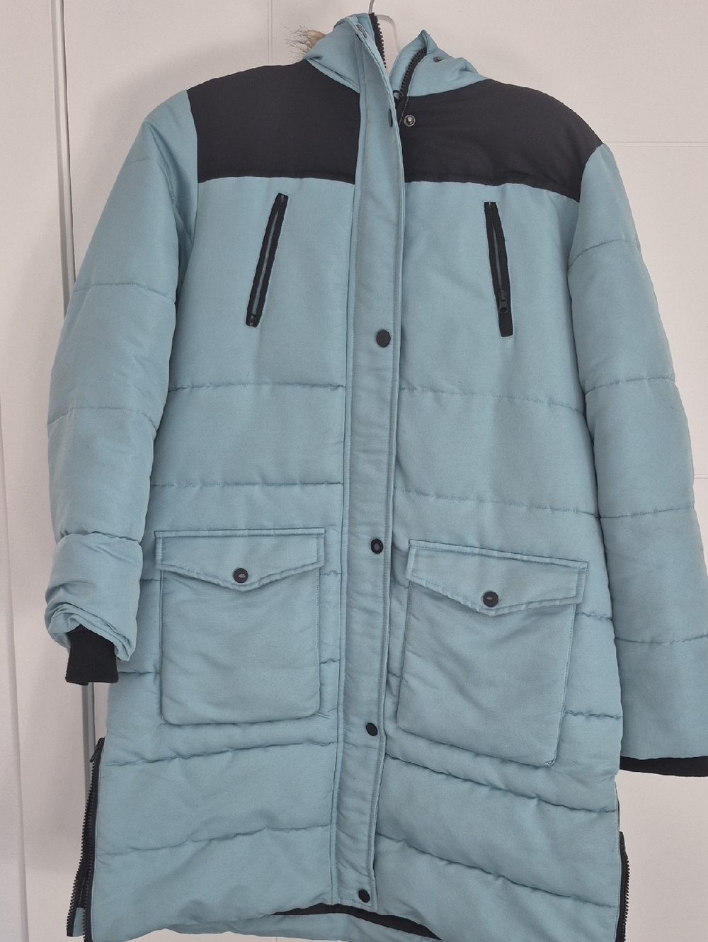 George Black Fleece Jacket with Teal Trim